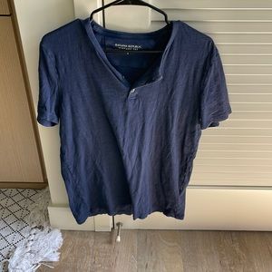 Banana Republic Small Navy Blue Henley